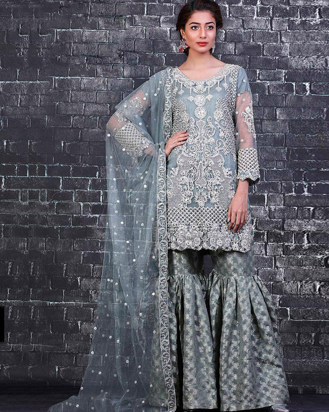 Black Colored Party Wear Unstitched Heavy Pakistani Salwar Kameez Suit –  fashionnaari